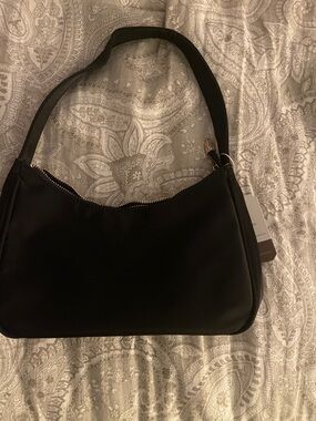 Classic Black Shoulder Bag - Women's Everyday Purse